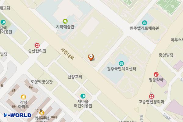 원주댄싱공연장 위치 지도 — 강원특별자치도 원주시 명륜동 561