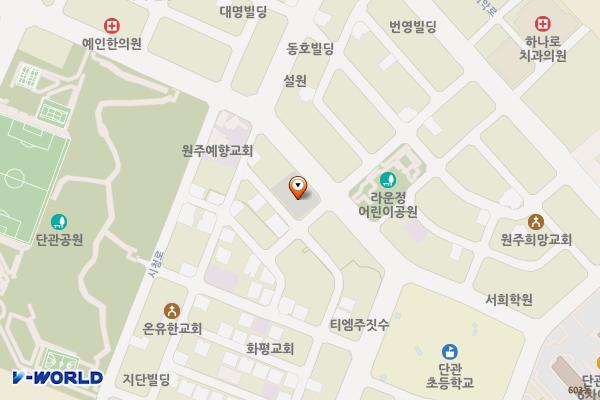 관설동 공영주차장 위치 지도 — 강원특별자치도 원주시 관설동 1745-5