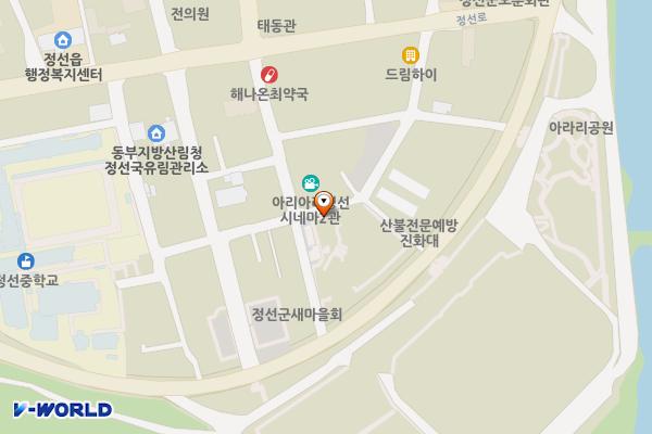 정선군종합사회복지관 위치 지도 — 강원특별자치도 정선군 정선읍 봉양7길 16