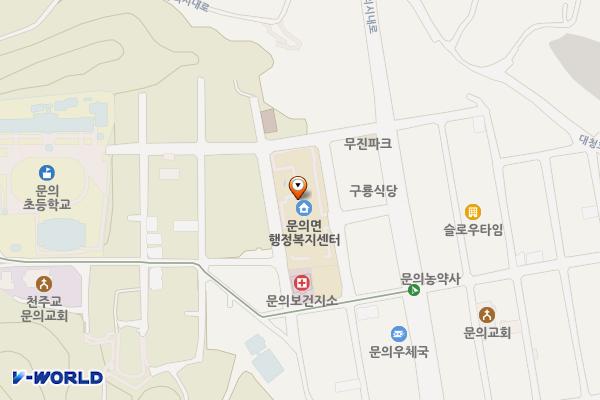 문의면사무소 위치 지도 — 충청북도 청주시 상당구 문의면 미천리 228-54