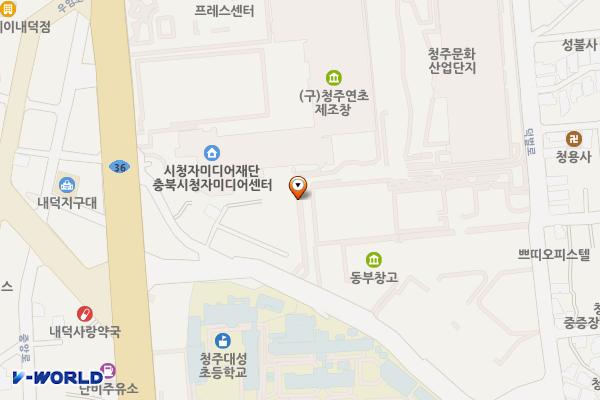 청주첨단문화산업단지주차장 위치 지도 — 충청북도 청주시 청원구 상당로 314
