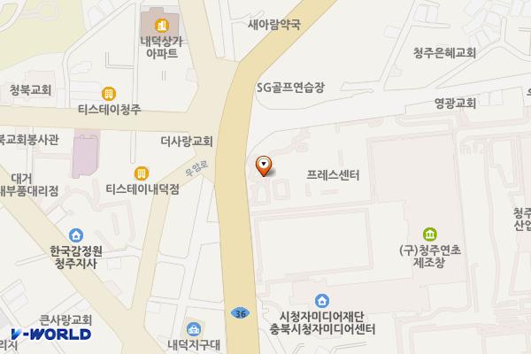 첨단문화산업단지청주시청제2임시청사 위치 지도 — 충청북도 청주시 청원구 상당로 314