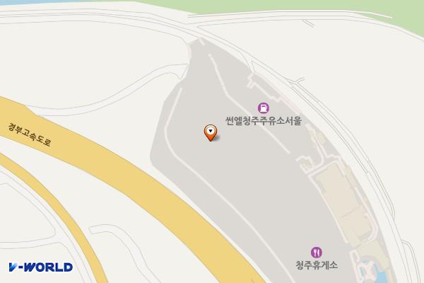 청주휴게소 (서울) 위치 지도 — 충청북도 청주시 흥덕구 옥산면 경부고속도로 318