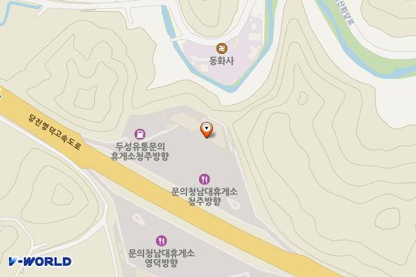 문의청남대휴게소 (청주) 위치 지도 — 충청북도 청주시 상당구 문의면 당진영덕고속도로 123