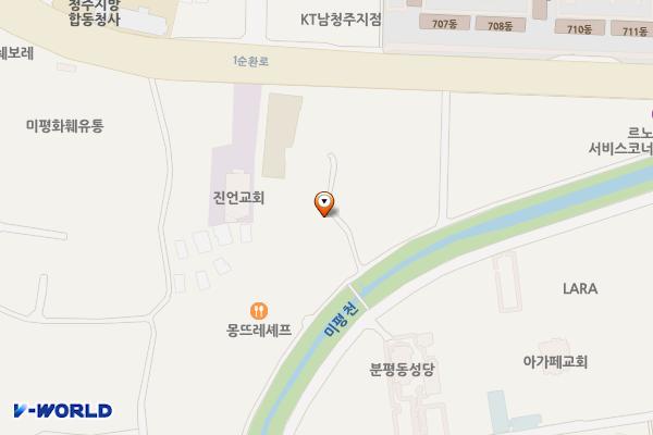 삼성스토어 청주 위치 지도 — 충청북도 청주시 서원구 분평동 206