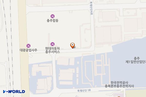 현대자동차블루핸즈 충주서비스 위치 지도 — 충청북도 충주시 목행산단6로 27
