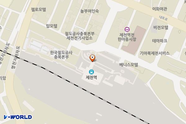 코레일 제천역 위치 지도 — 충청북도 제천시 의림대로 1