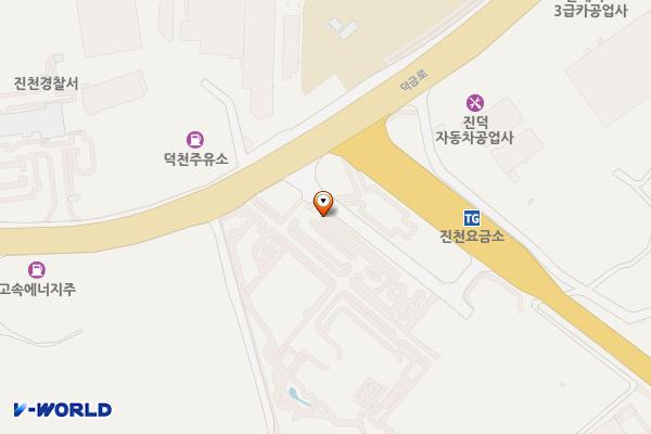 한국도로공사 충북본부(진천지사) 위치 지도 — 충청북도 진천군 진천읍 덕금로 186