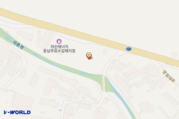 생림화물자동차 공영차고지 위치 지도 — 경상남도 김해시 생림면 사촌리 600-5
