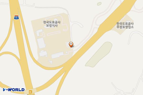 한국도로공사 보령지사 위치 지도 — 충청남도 보령시 웅천읍 무창포로 197
