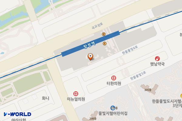 코레일 탕정역 위치 지도 — 충청남도 아산시 탕정면 한들물빛6로 11