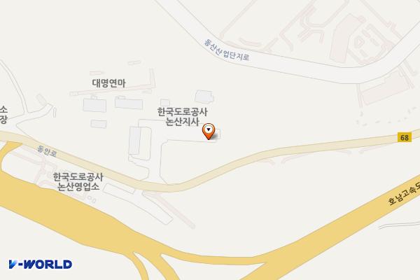 한국도로공사 논산지사 위치 지도 — 충청남도 논산시 연무읍 동안로 1197