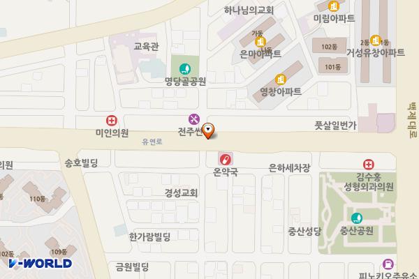 기아 서신대리점 위치 지도 — 전북특별자치도 전주시 완산구 유연로 312