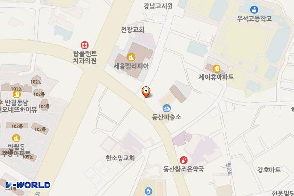 전주동산신용협동조합 위치 지도 — 전북특별자치도 전주시 덕진구 쪽구름2길 4