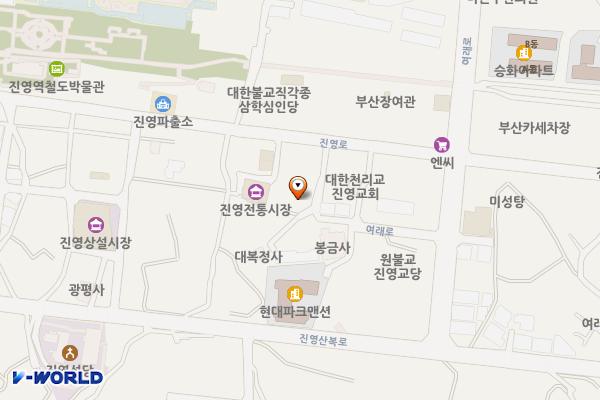 진영전통시장 공영주차장 위치 지도 — 경상남도 김해시 진영읍 여래리 740-13