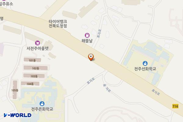 현대자동차 전주서부지점 위치 지도 — 전북특별자치도 전주시 완산구 효자로 22