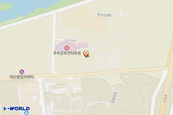 무주노인종합복지관 위치 지도 — 전북특별자치도 무주군 무주읍 한풍루로 425