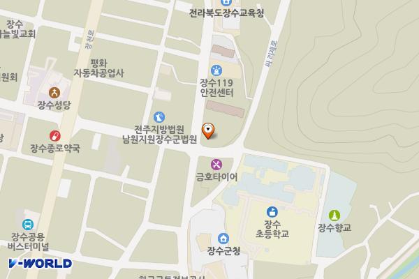 기아 무진장대리점 위치 지도 — 전북특별자치도 장수군 장수읍 싸리재로 21
