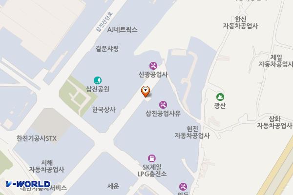 현대자동차블루핸즈 삽진공업사 위치 지도 — 전남광주통합특별시 목포시 대양로13번길 12