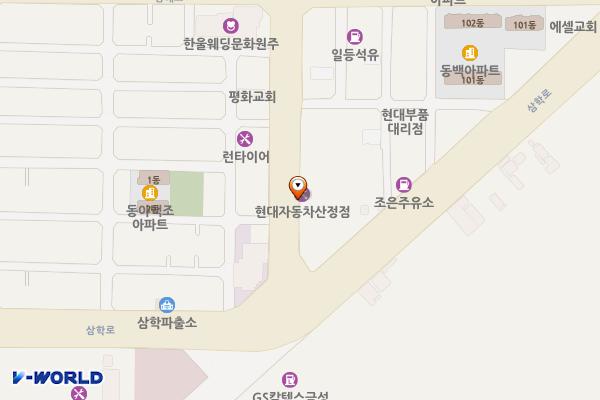 현대자동차 블루핸즈 목포산정점 위치 지도 — 전남광주통합특별시 목포시 용당로 8