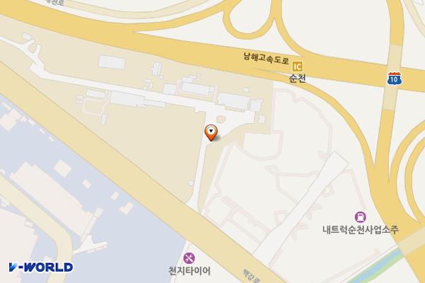 한국도로공사 순천지사 위치 지도 — 전남광주통합특별시 순천시 서면 백강로 626