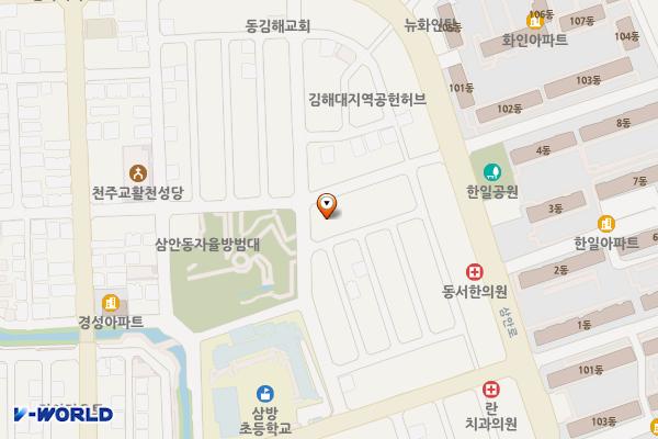 삼방동 공영주차장 위치 지도 — 경상남도 김해시 삼안로255번길 11
