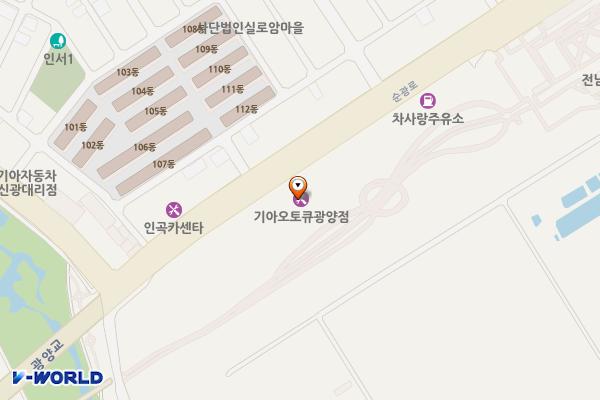 기아오토큐 광양점 위치 지도 — 전남광주통합특별시 광양시 광양읍 순광로 634