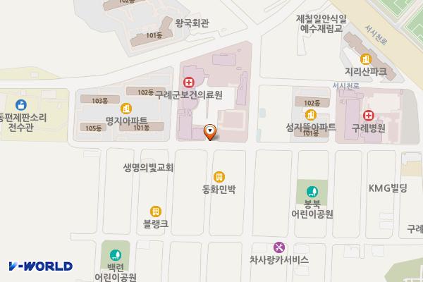 구례군장애인복지관 위치 지도 — 전남광주통합특별시 구례군 구례읍 동편제길 30
