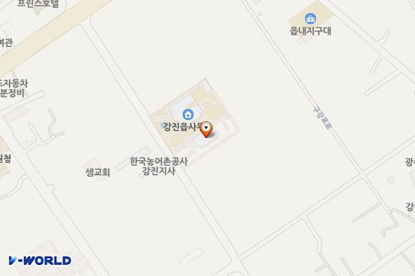 국민건강보험공단 완도강진지사 위치 지도 — 전남광주통합특별시 강진군 강진읍 초지길 25