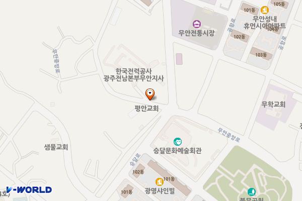 현대자동차블루핸즈 무안공업사 위치 지도 — 전남광주통합특별시 무안군 무안읍 무안중앙로 76
