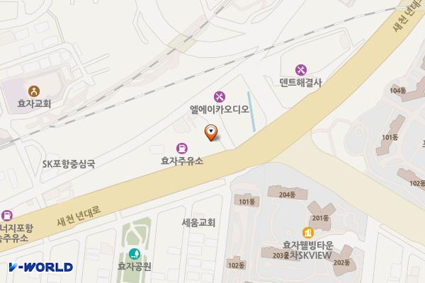 기아 형산대리점 위치 지도 — 경상북도 포항시 남구 새천년대로 345