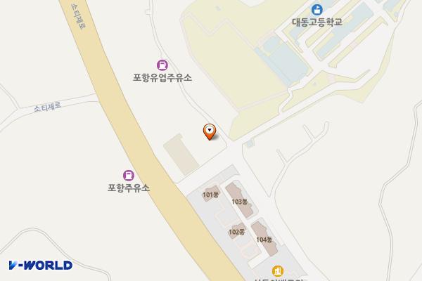 삼성스토어 북포항 위치 지도 — 경상북도 포항시 북구 소티재로 56