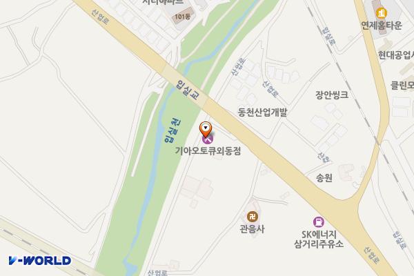 기아오토큐 외동점 위치 지도 — 경상북도 경주시 외동읍 산업로 2213