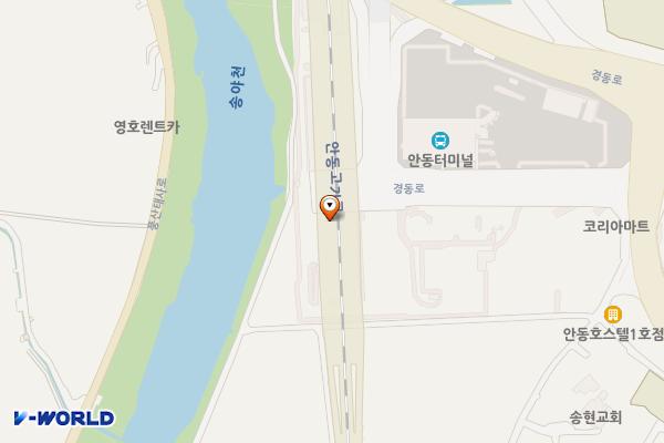 코레일 안동역 위치 지도 — 경상북도 안동시 경동로 122-16