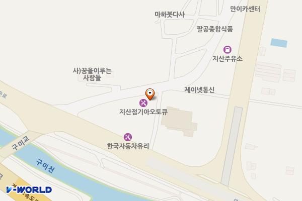 기아오토큐 지산점 위치 지도 — 경상북도 구미시 지산1길 39