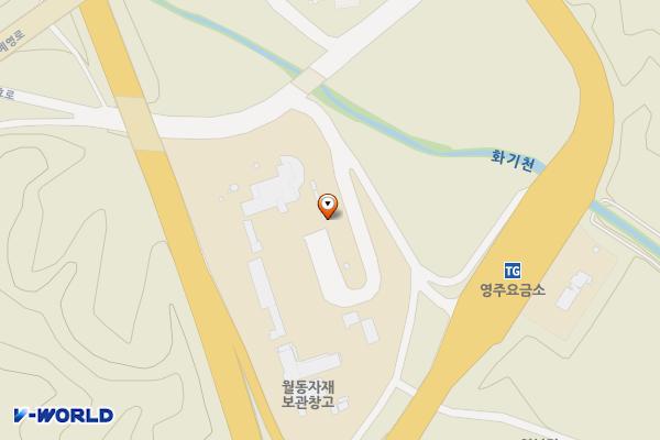 한국도로공사 영주지사 위치 지도 — 경상북도 영주시 장수면 화계길 127