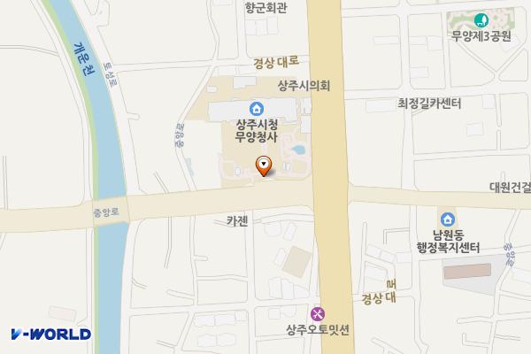 상주시노인종합복지관 위치 지도 — 경상북도 상주시 중앙로 111