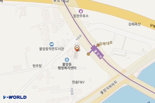 불암역 환승주차장(불암동행정복지센터 부설) 위치 지도 — 경상남도 김해시 불암동 215-8