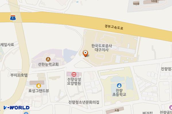 한국도로공사 대구지사 위치 지도 — 경상북도 경산시 진량읍 낙산1길 11-6