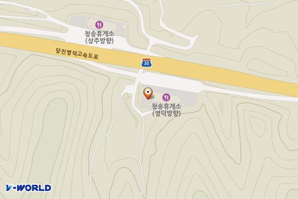 청송휴게소 (영덕) 위치 지도 — 경상북도 청송군 파천면 중평병부길 203-115