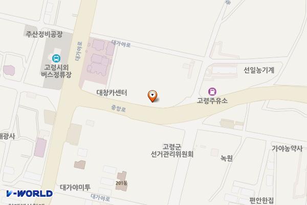 현대자동차 고령대리점 위치 지도 — 경상북도 고령군 대가야읍 중앙로 49