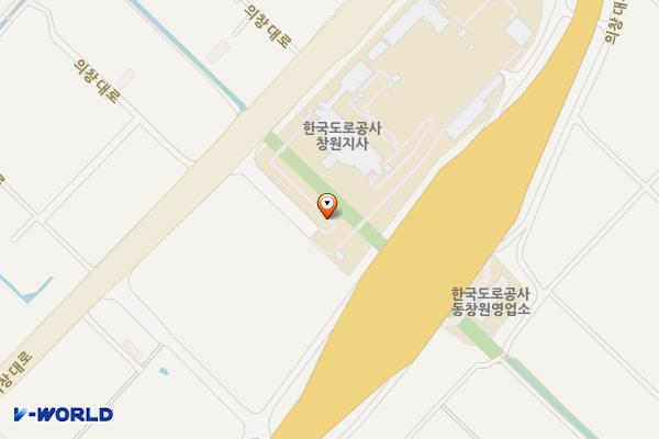 한국도로공사 부산경남본부(창원지사) 위치 지도 — 경상남도 창원시 의창구 동읍 의창대로 1024
