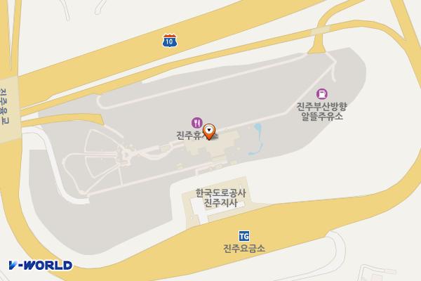진주휴게소 (부산) 위치 지도 — 경상남도 진주시 남해고속도로 194
