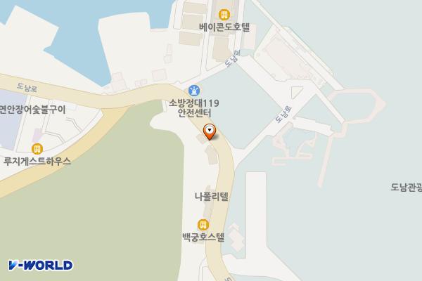 CU도남관광단지점 위치 지도 — 경상남도 통영시 도남로 270