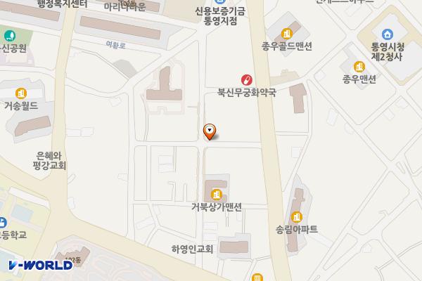 북신전통시장 공영주차장 위치 지도 — 경상남도 통영시 북신시장1길 47-3