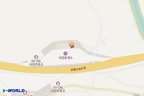 사천휴게소 (순천) 위치 지도 — 경상남도 사천시 곤양면 묵실길 31-11
