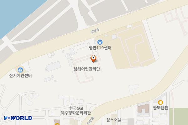 남해어업관리단 위치 지도 — 제주특별자치도 제주시 임항로 142-6