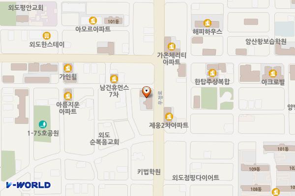 제주은행 외도지점 위치 지도 — 제주특별자치도 제주시 우정로 50