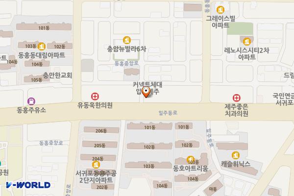 제주은행 동홍동지점 위치 지도 — 제주특별자치도 서귀포시 일주동로 8560