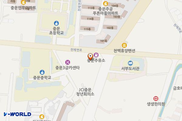 제주은행 중문지점 위치 지도 — 제주특별자치도 서귀포시 천제연로 244